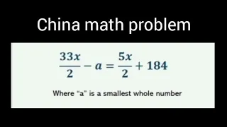 Algebra math simplification|find the value of x|china math problem| a nice algebra problem | math|