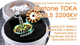Diatone MAMBA TOKA 2203.5 2200KV FPV motors on 6S (feat. Gemfan propellers)