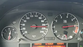 BMW E39 520i 150hp 130-210kmh M52B20 Acceleration on German Autobahn