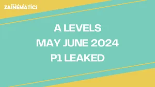 A LEVLES P1 LEAKED MAY/JUNE 2024