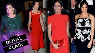 Kate Middleton's & Meghan Markle's Stunning Evening Gown Looks | ROYAL FLAIR