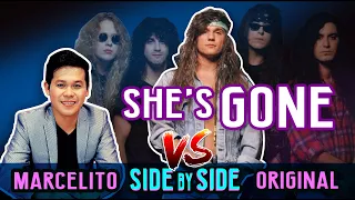 Marcelito Pomoy VS Steelheart (Mike) - She's Gone | SIDE BY SIDE COMPARISON | He Nailed it!
