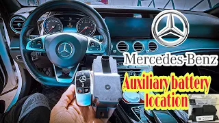 Mercedes benz Auxiliary battery location.