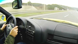 BMW M3 E36 Acceleration Onboard Autobahn Autostrada Highway Turkey Türkei 3.2L Shift down Sound