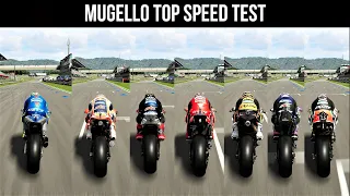 MOTOGP 21 || All Bikes Top Speed Test @mugello || Honda, Ducati, Yamaha, Suzuki, KTM,  || 4K 60FPS