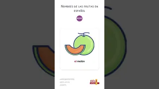 Vocabulario: Nombres de las frutas en español #shorts