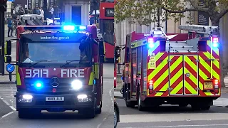 London Fire Engine Responds around Trafalgar Square! | London Fire Brigade