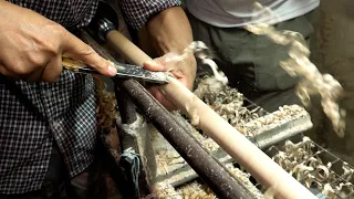 Only one in the World! Process of making billiards cue stick by Korean pool cue making master