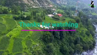 4K drone footage of Namchar waterfall Ushirai Dara Upper DIR