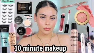 ALL DRUGSTORE Everyday 10 Minute Makeup Routine! (no foundation)