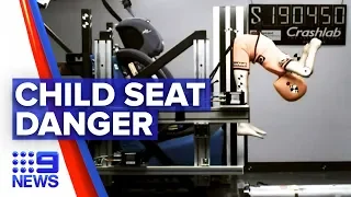 Child car seat pulled off shelves after crash test | Nine News Australia