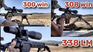 308win. 300 win. 338lm на дистанции 730м.