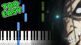 My War/Boku no Sensou - Attack on Titan Season4/Final Season OP - EASY Piano Tutorial [animelovemen]