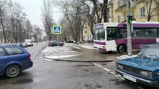 В Никополе автобус с пассажирами попал в ДТП