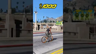 $1 Vs $10,000 🤑 Bicycle in GTA 5 || #gta5 #youtubeshorts #challenge