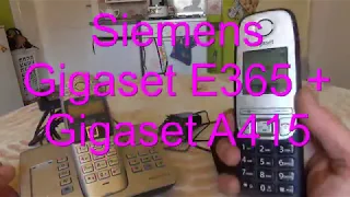 Funktionsprüfung  Telefone Siemens Gigaset E365 + Gigaset A415
