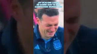 😭 ¡DT Scaloni llora luego de saber que son campeones mundiales! Viva Suramérica, Argentina y Messi