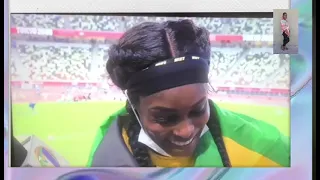 full interview with  Olympic gold medalist Elaine Thompson Herah,Olympic Tokyo