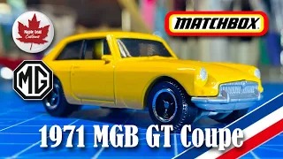 Matchbox 1971 MGB GT Coupe (282) real life SCCA rally car replica
