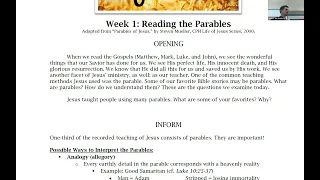 Bible Study - The Parables of Jesus (Pastor Polzin) - Session 1