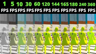 Fortnite 1fps vs 5fps vs 10fps vs 30fps vs 60fps vs 120fps vs 144fps vs 165fps vs 180fps 240fps