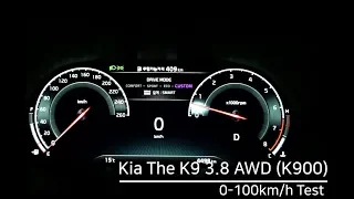 기아 더 K9 3.8 AWD 제로백 영상 - Kia K900 3.8 AWD 0-100km/h Test