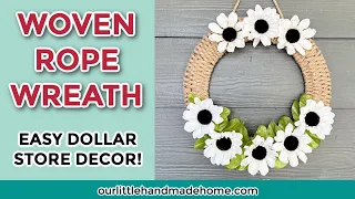 DIY Woven Rope Wreath: Easy Dollar Store Decor