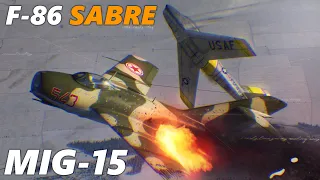 2 F-86 Sabres Vs 3 Mig-15 Bis Dogfight | Korea 1950-1953 | Digital Combat Simulator | DCS |