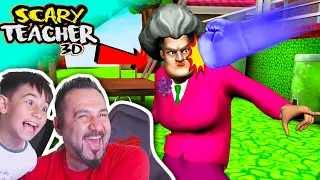 KIZGIN ÖĞRETMENE BOKS MASAJI YAPTIK! | (sesegel çocuk) SCARY TEACHER 3D OYNUYORUZ!