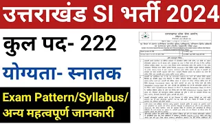 UKPSC SI भर्ती 2024 | Uttarakhand SI Vacancy 2024 | ukpsc si recruitment 2024 | ukpsc new vacancy