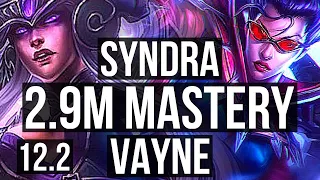 SYNDRA vs VAYNE (MID) | 10/1/8, 2.9M mastery, 6 solo kills, Godlike, 300+ games | EUW Diamond | 12.2
