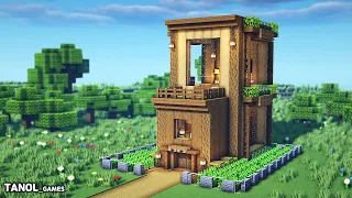 ⚒️Minecraft : How To Build a Luxury 2-Story Survival Wooden House - 마인크래프트 건축, 마크 집짓기, 마크 나무집