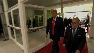 US President Donald Trump arrives for G20 summit meetings