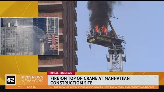 Extended coverage: Crane arm catches fire, collapses in Manhattan