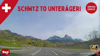 🇨🇭 DRIVING IN SWITZERLAND 4K | Swiss Drive from Schwyz to Unterägeri | Winter Wonderland | #nagiCH