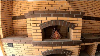 строим печь-барбекю из кирпича своими руками. building a brick oven BBQ with your own hands