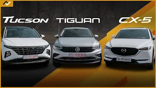 HYUNDAI TUCSON vs VOLKSWAGEN TIGUAN vs MAZDA CX-5