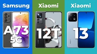 Samsung A73 5G vs Xiaomi 12T vs Xiaomi 13 | Samsung Galaxy vs Xiaomi Smartphone Comparison 2022