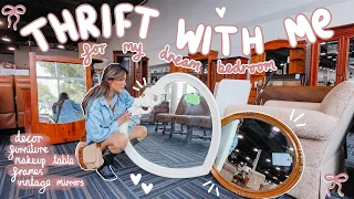 THRIFT WITH ME for my DREAM BEDROOM! aesthetic furniture, vintage mirrors + decor!