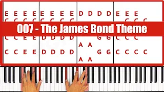 James Bond Piano - How to Play Theme James Bond Piano Tutorial!