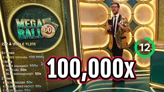 Lucky Player Hits 100,000x Jackpot Win - Mega Ball Live