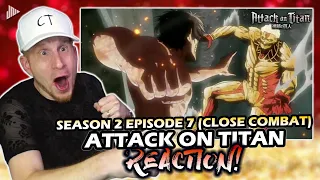 ATTACK ON TITAN S2 Ep7 REACTION! (Close Combat)