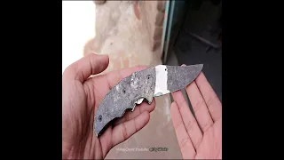 How Damascus Folding Knife are made #shorts