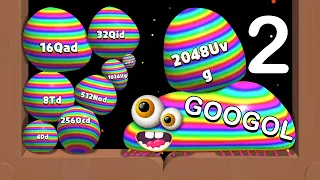 Blob Merge 3D All 'Rainbow' Blobs - Part 2: 4Dd 8Td 16Qad 32Qid ... 512Nod 1024VG 2048UVG and Googol