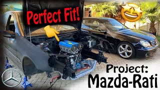 Mazda FE Powered Mercedes W203 | Fabricating NEW Engine & Gearbox Mounts (PROJECT : Mazda-Rati Benz)