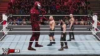 WWE 2K19 Giant Carnage vs Mini Brock Lesnar, Mini Braun Strowman & Mini Big Show Match!