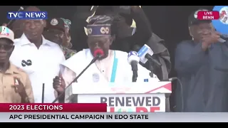 [Full Video] Tinubu's Speech Today At The APC Presidential Campaign In Edo State