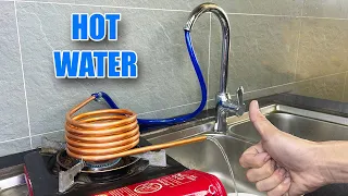 A very old plumber taught me this! Surprise from 1.5v battery|Kitchen heating and hot water directly