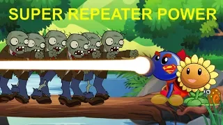 Plants Vs Zombies Adventures: Super Repeater battlez with zombies to protect Sunflower | Jan Cartoon