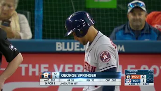 George Springer likey center-cut fastballs, 80s television, and causing chaos in Rogers Centre